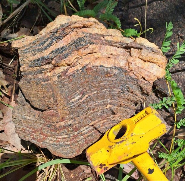 Extracted minerals and mining materials demonstrating successful field operations